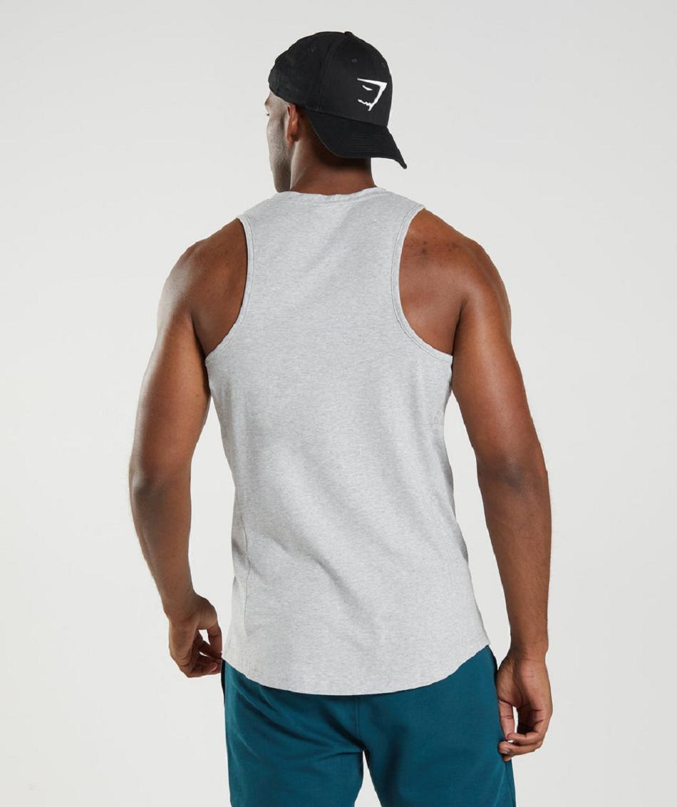 Camiseta Tirantes Gymshark React Hombre Gris Claro | CO 3167FDN